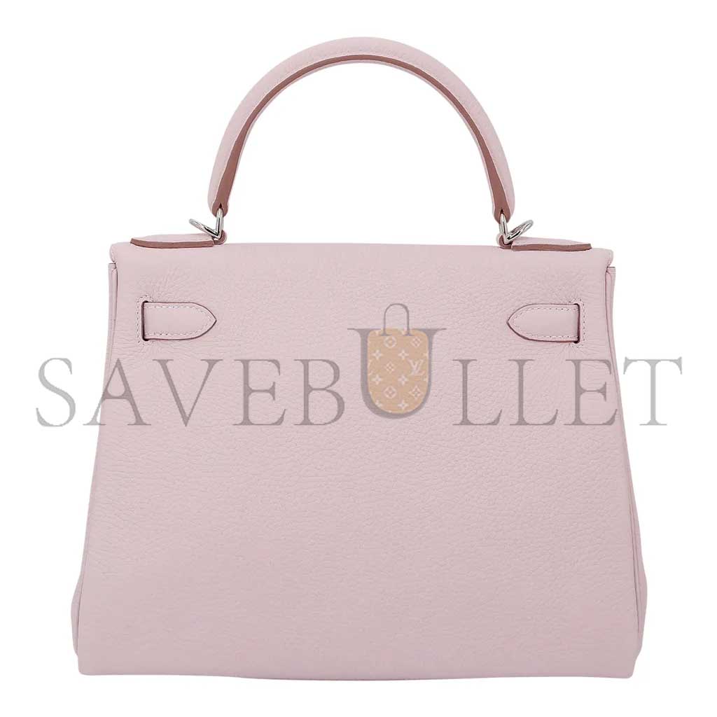 HERMÈS KELLY 25 TOGO FANTASY PURPLE SILVER BUCKLE (25*17*7cm)